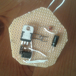 Power board with dimming, component side. 