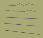 Vectorized wobbly lines with small wobbles straightened.