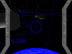 Debug culling with another player firing lasers and an asteroid in the background. 