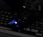 HDD LED glowing in the dark. 